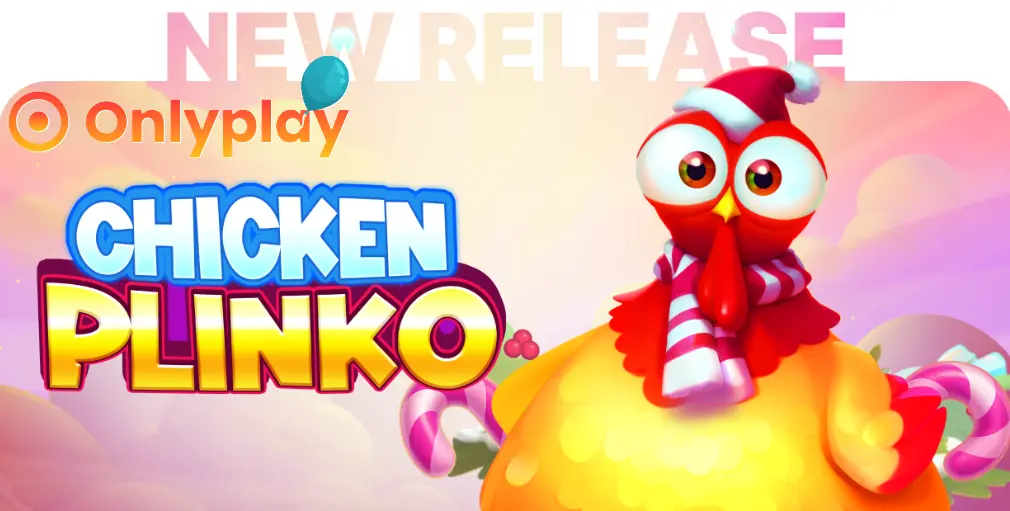 Afbeelding van het spel Chicken Plinko met kip en logo